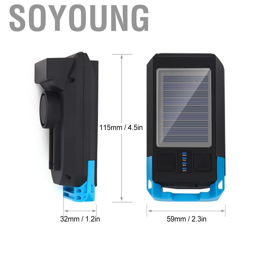 Soyoung SOYOUNG-TH SOLAR USB แบบชาร์จไฟหน้าไฟหน้าไฟไฟหน้าจักรยานกันน้ำ ...