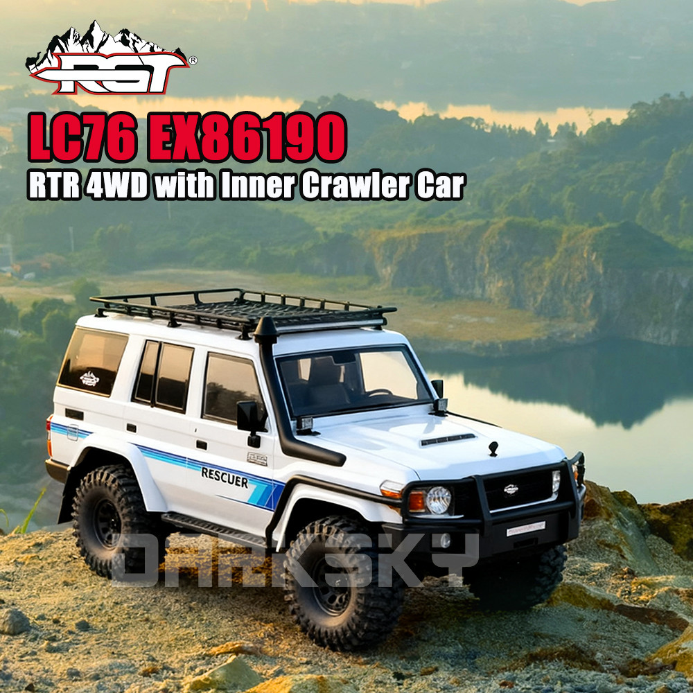 RGT 1/10 LC76 EX86190 RTR 4WD พร้อมตีนตะขาบด้านใน RC รถปีนเขารถ RC รุ่น ...