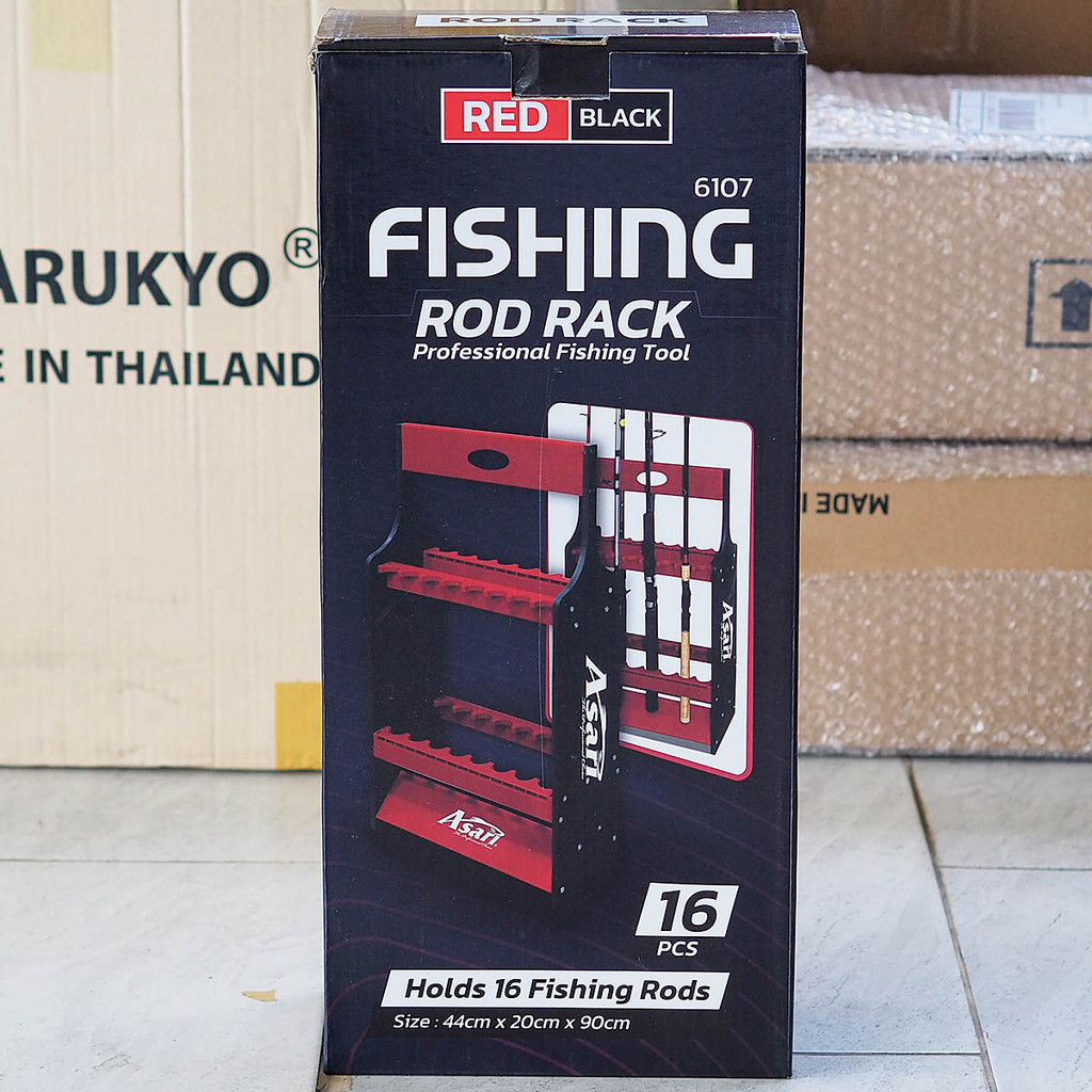 ชั้นวางคันเบ็ด Asari Fishing Rog Rack แบบ 16 ช่อง คุณภาพดี | Shopee ...