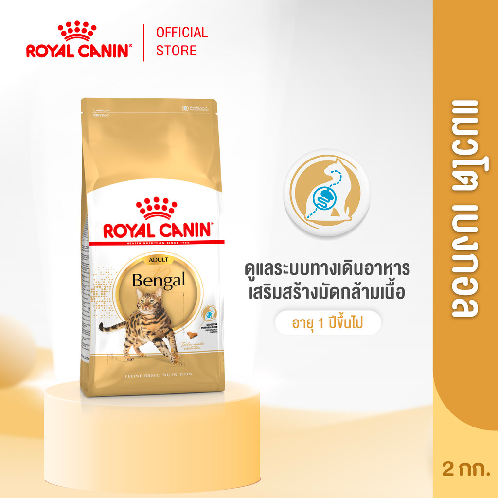 Royal Canin Bengal Adult 2kg อาหารเม็ดแมวโต พันธุ์เบงกอล อายุ 1 ปี