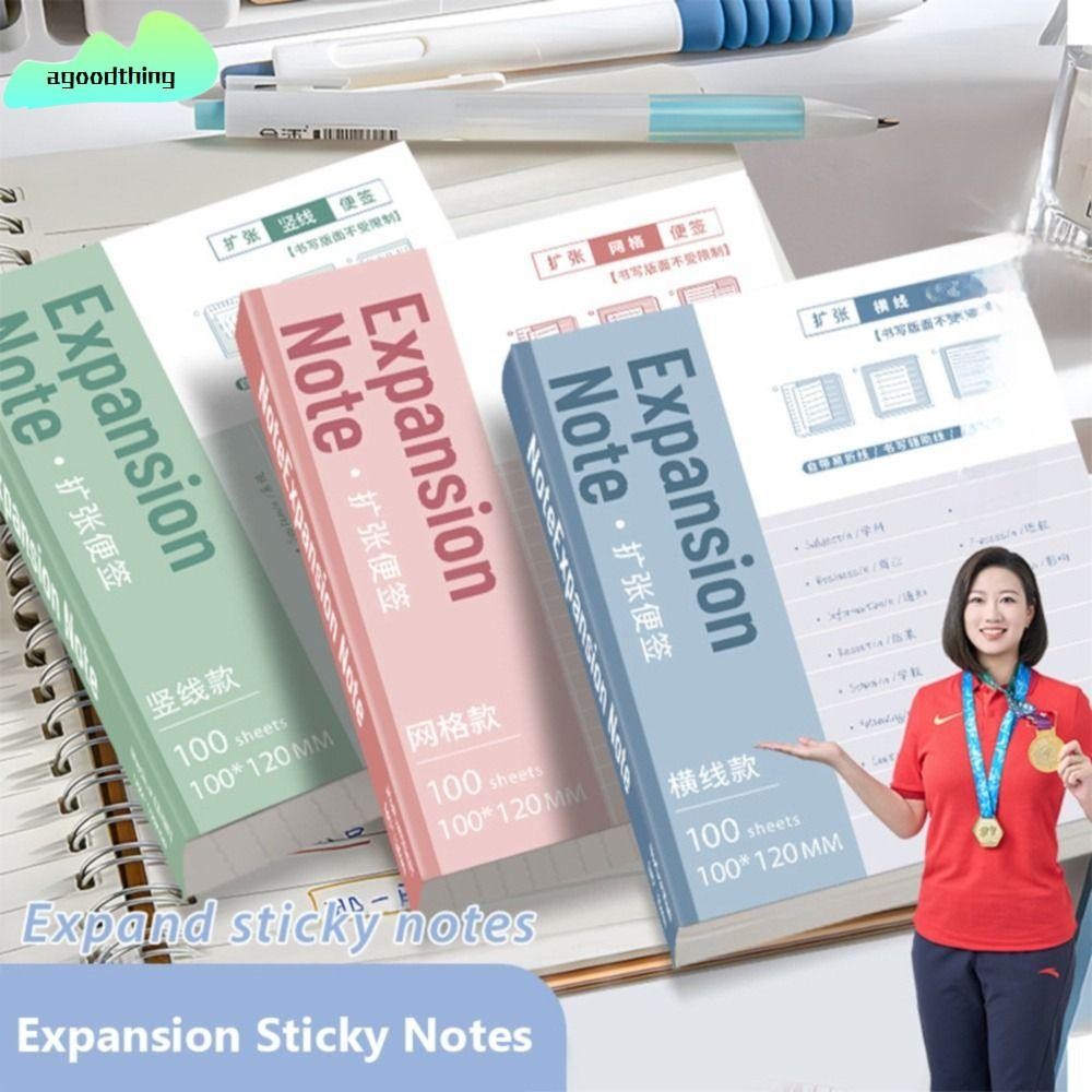 AGOODTHING 100 ชิ้น/เซ็ตขยาย Sticky Notes, Tearable Sticky Memo Pads ...