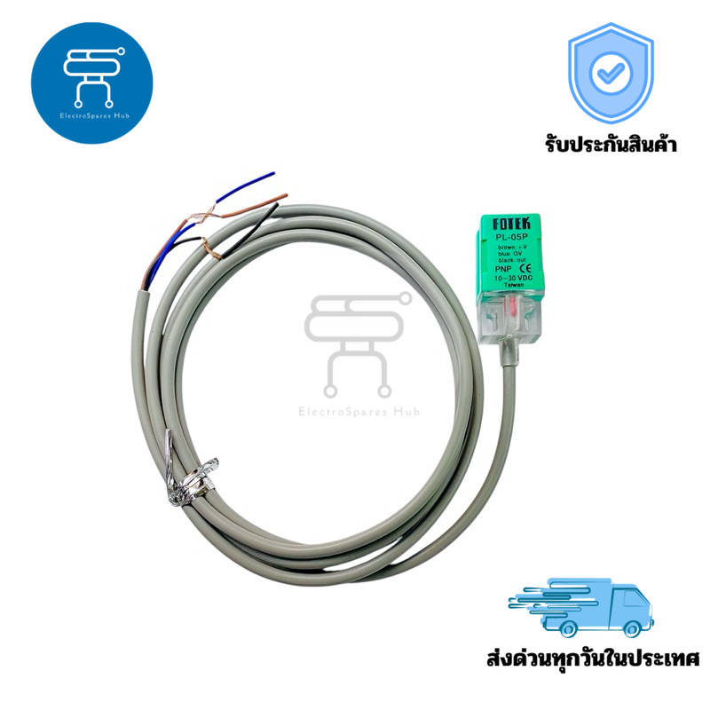 PL-05P FOTEK เซนเซอร์จับโลหะ Proximity Switch ชนิด PNP NO ระยะตรวจจับ 5 ...