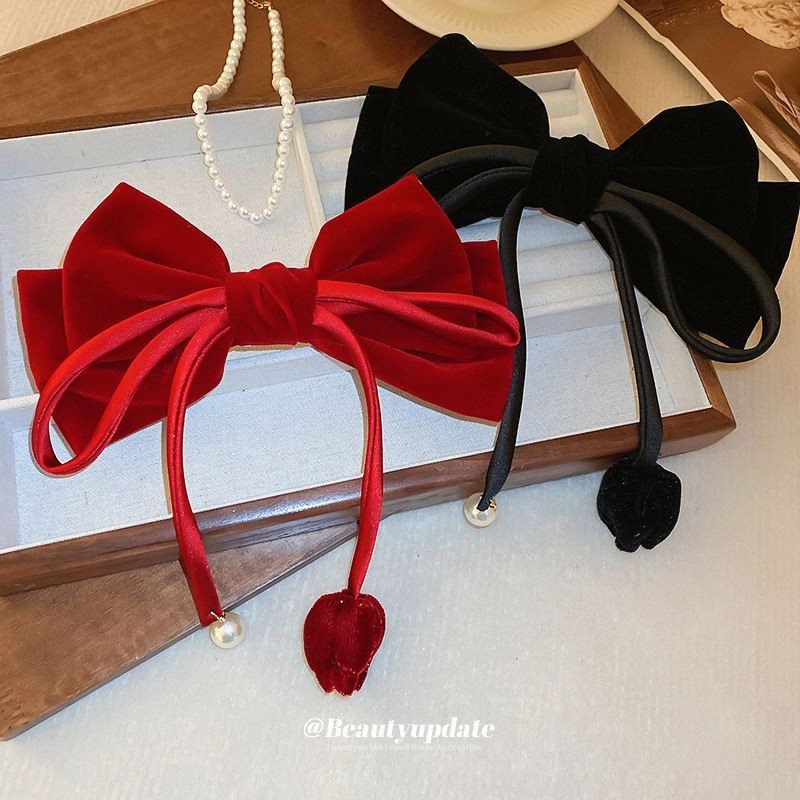 กิ๊บติดผมดอกไม้มุก Flocking Bow สไตล์ใหม่สำหรับฤดูใบไม้ผลิ | Shopee ...
