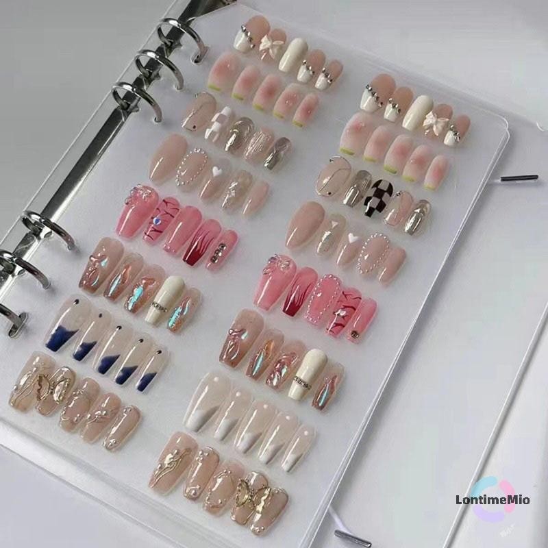 LontimeMio] Easy Nail Painting Practice Design Book Nail Design Tip PVC ...