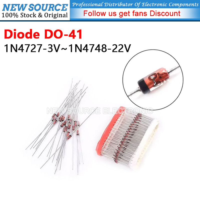 [20PCS] 1N4727 Zener ไดโอด DO-41 1N4733 1N4742 1N4739 1N4740 1N4732 ...