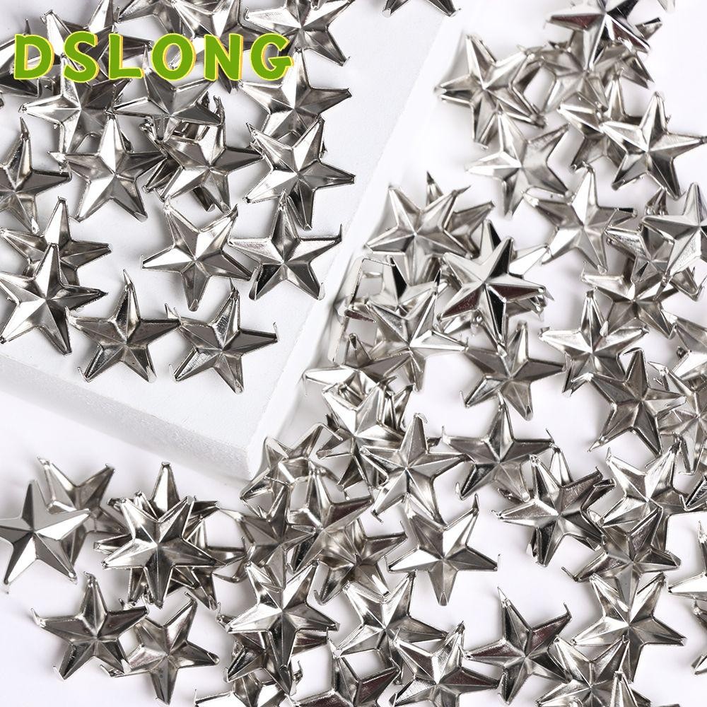 DSLONG Star Rivets 100 ชิ้น โลหะ สีเงิน สำหรับงาน DIY และหัตถกรรม ...