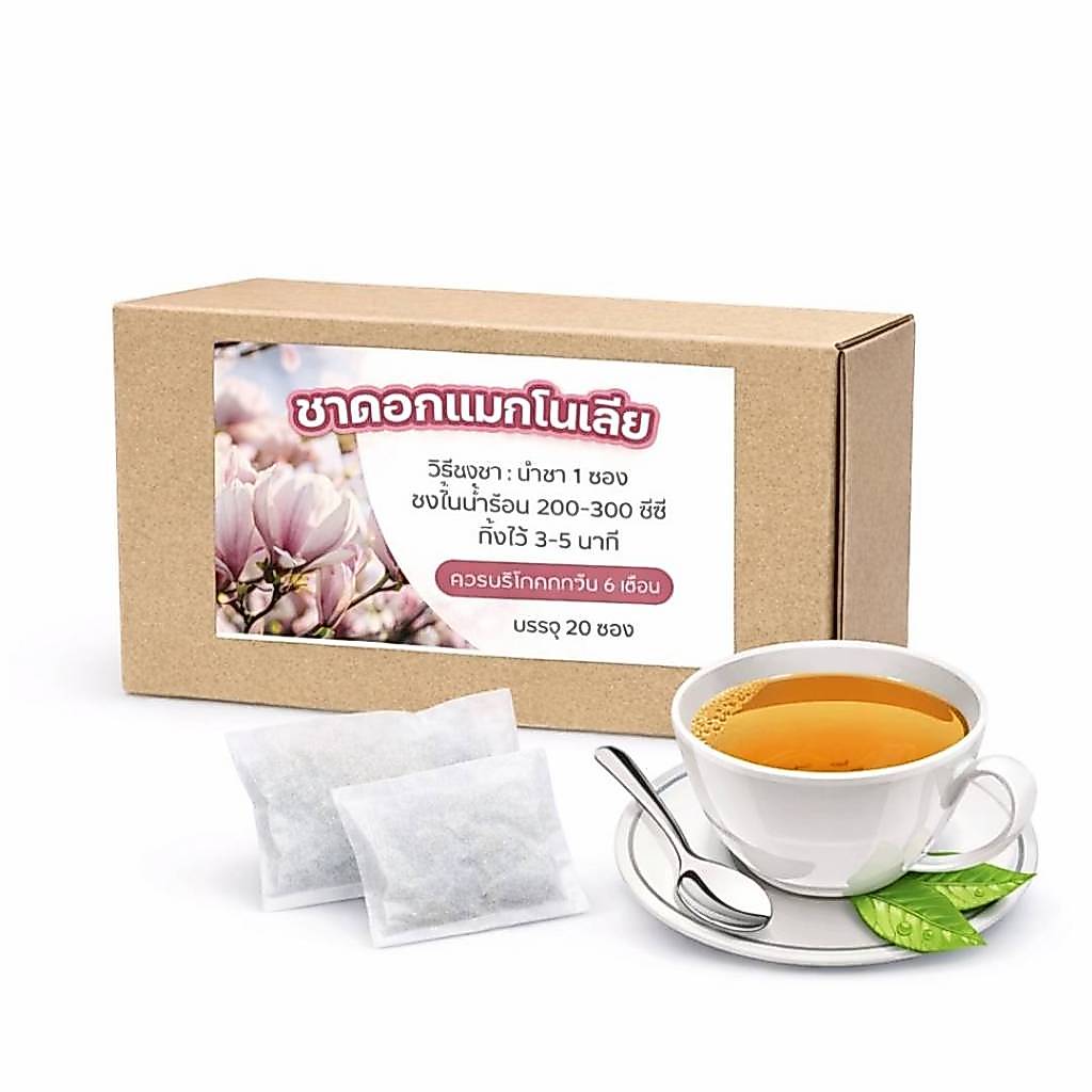 ชาดอกแมกโนเลีย (Magnolia Tea)ไม่มีคาเฟอีนและนำ้ตาล | Shopee Thailand