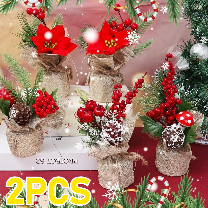 ของแต่งงานปาร์ตี้คริสต์มาส และของตกแต่งมินิ🎄 พร้อมดอกไม้ปลอมสำหรับตั้งโต๊ะ