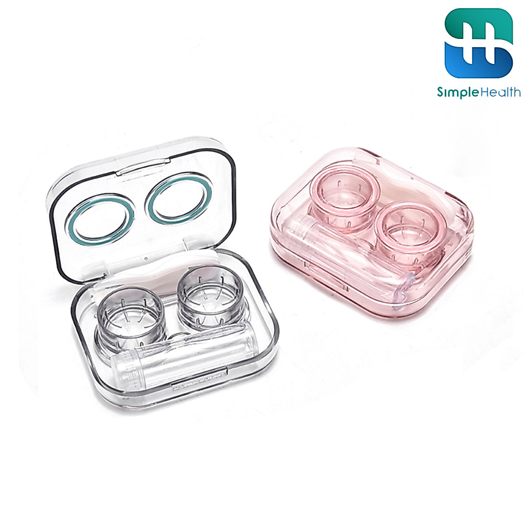 Simple Healthcare ตลับใส่คอนแทคเลนส์ พร้อมแหนบ Contact lens Box Set พกพาสะดวก พร้อมส่ง