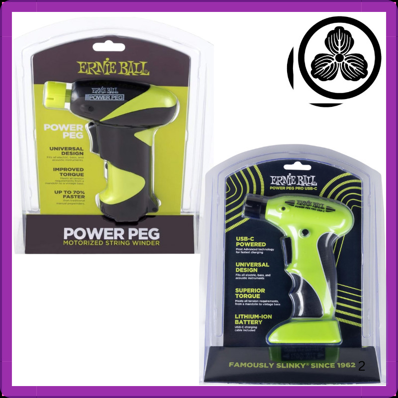 Electric String Winder for Guitar and Bass - POWERPEG Series by ERNIE ...