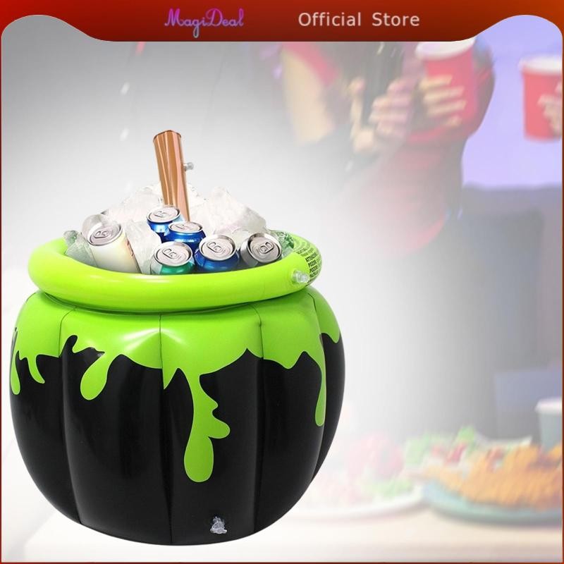 MagiDeal Halloween Inflatable Cauldron ถังน้ําแข็งแบบพกพาสําหรับซัมเมอร ...
