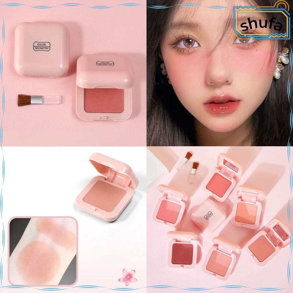SHUFA Highlight Powder Blusher, สีการมองเห็นสูง Low Saturation Powder ...