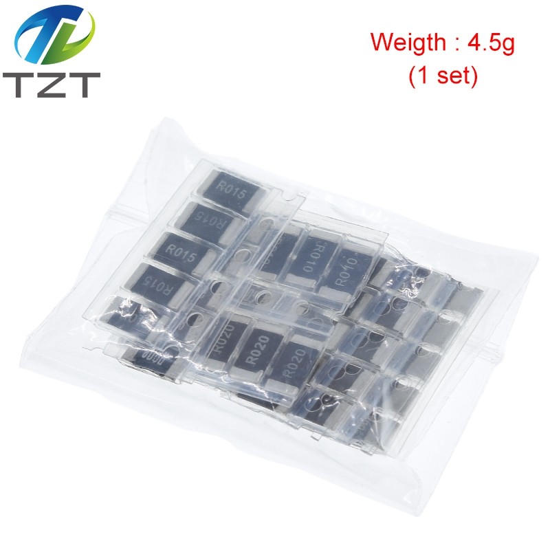 50PCS โลหะผสมความต้านทาน 2512 ตัวต้านทานตัวอย่างชุด 10 ชนิดX5pcs ...