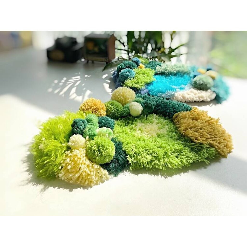 ชุดคิททำพรมขนาดเล็ก Mini Latch Hook Rug / Moss Rug Kit | Shopee Thailand
