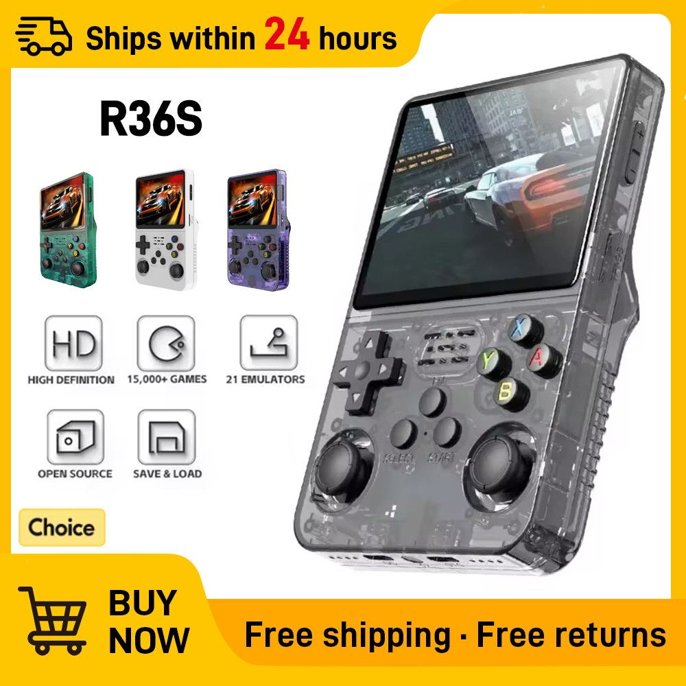 R36S Retro Handheld วิดีโอเกมคอนโซล Linux System 3.5 นิ้ว IPS หน้าจอ ...