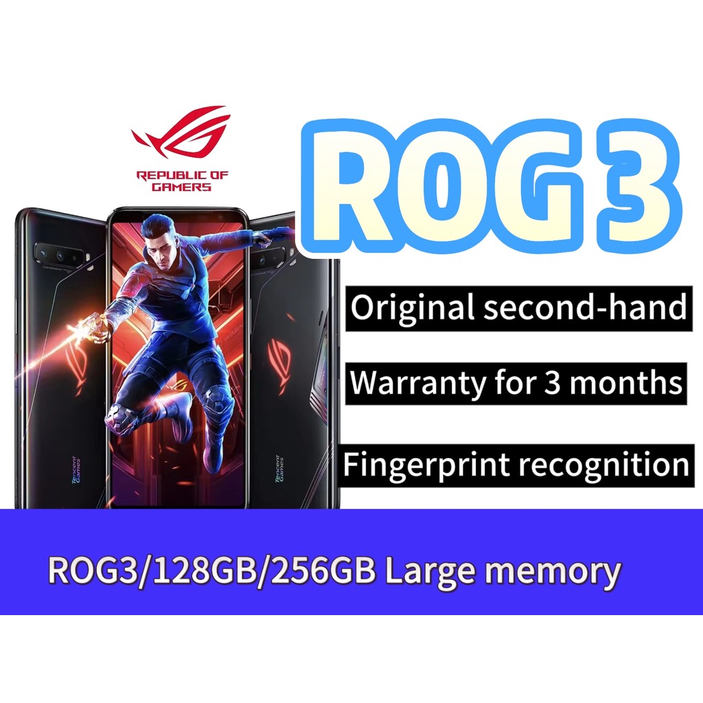 โทรศัพท์สําหรับเล่นเกม Asus Rog3 ROG 3 Dual Sim มือสอง โทรศัพท์มือถือ ...