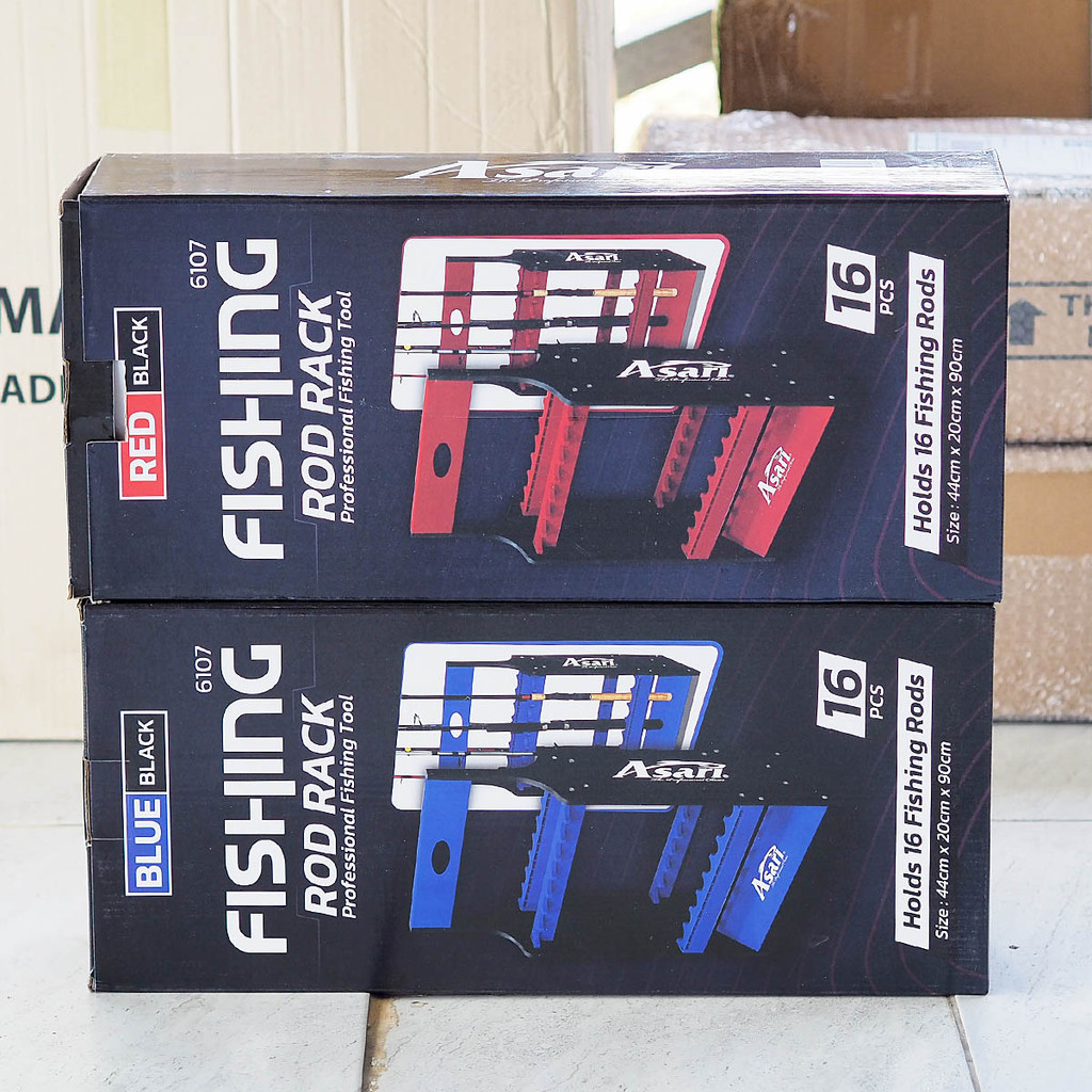 ชั้นวางคันเบ็ด Asari Fishing Rog Rack แบบ 16 ช่อง คุณภาพดี | Shopee ...
