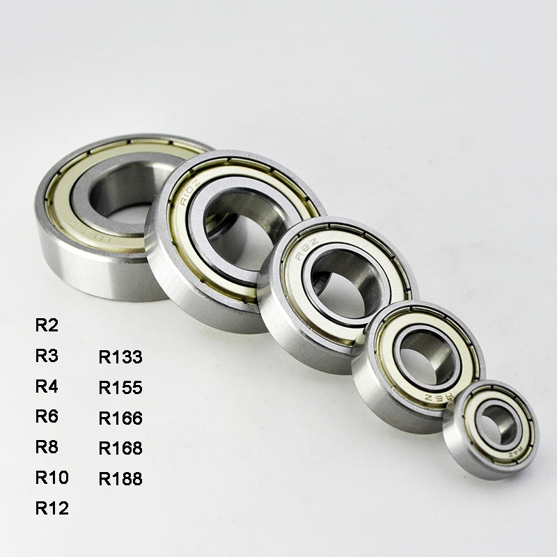 JASMKLX 10er-Pack Miniatur-Rillenkugellager R4AZZ / R6ZZ / R8ZZ – Zollmaße, Doppelt Geschirmt, ABEC-1