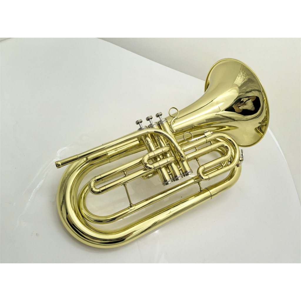 ภาพจริง Bb Marching Baritone ทองเหลืองนิกเกิลชุบเครื่องดนตรีมืออาชีพ ...