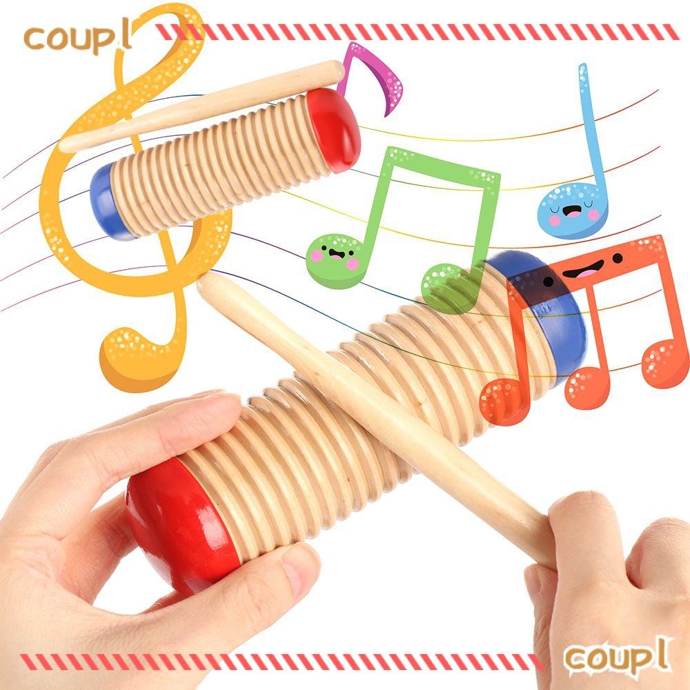 COUPL ไม้ Guiro Rocker Rhythm ของเล่น Tapping Two In One เครื่องดนตรี ...