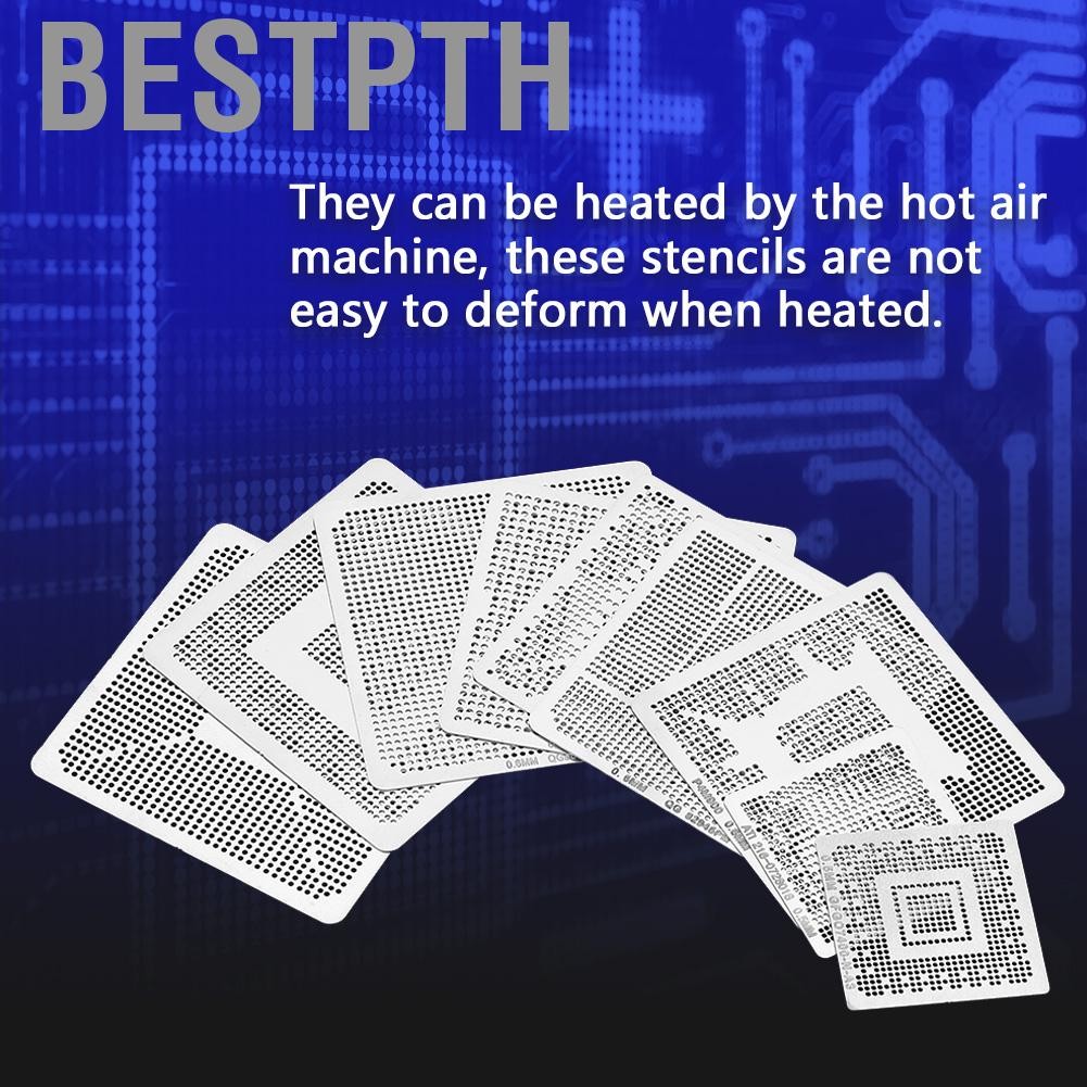 Bestpth Bestpth BGA Universal Reballing Rework Stencils ชุดแม่แบบเหล็ก ...