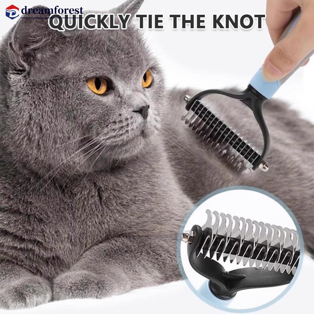 View of DFS สัตว์เลี้ยง Detangling หวีสุนัข Dematting Cat Grooming แปรง ...