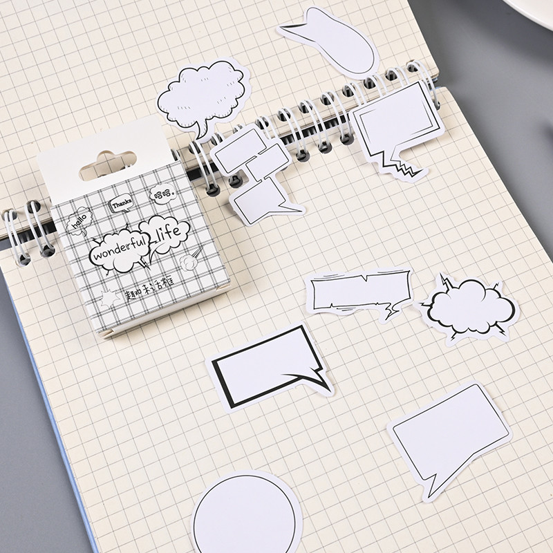 45 ชิ้น Boxed Fun Message BoxPattern สติ๊กเกอร์ตกแต่ง DIY วัสดุ Decals ...