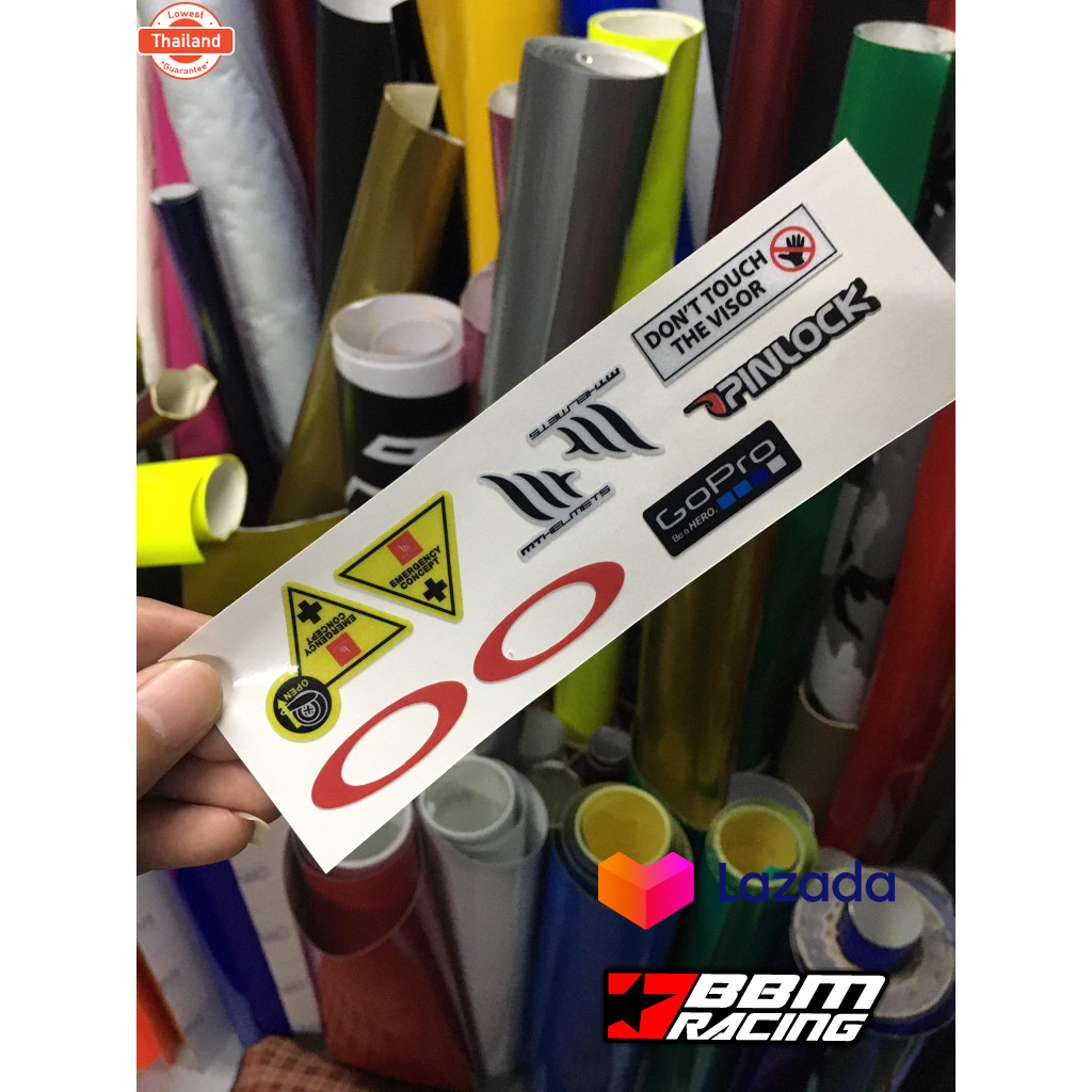 สติกเกอร์ติดชิวหมวกกันน็อค MT / Sticker MT helmet | Shopee Thailand