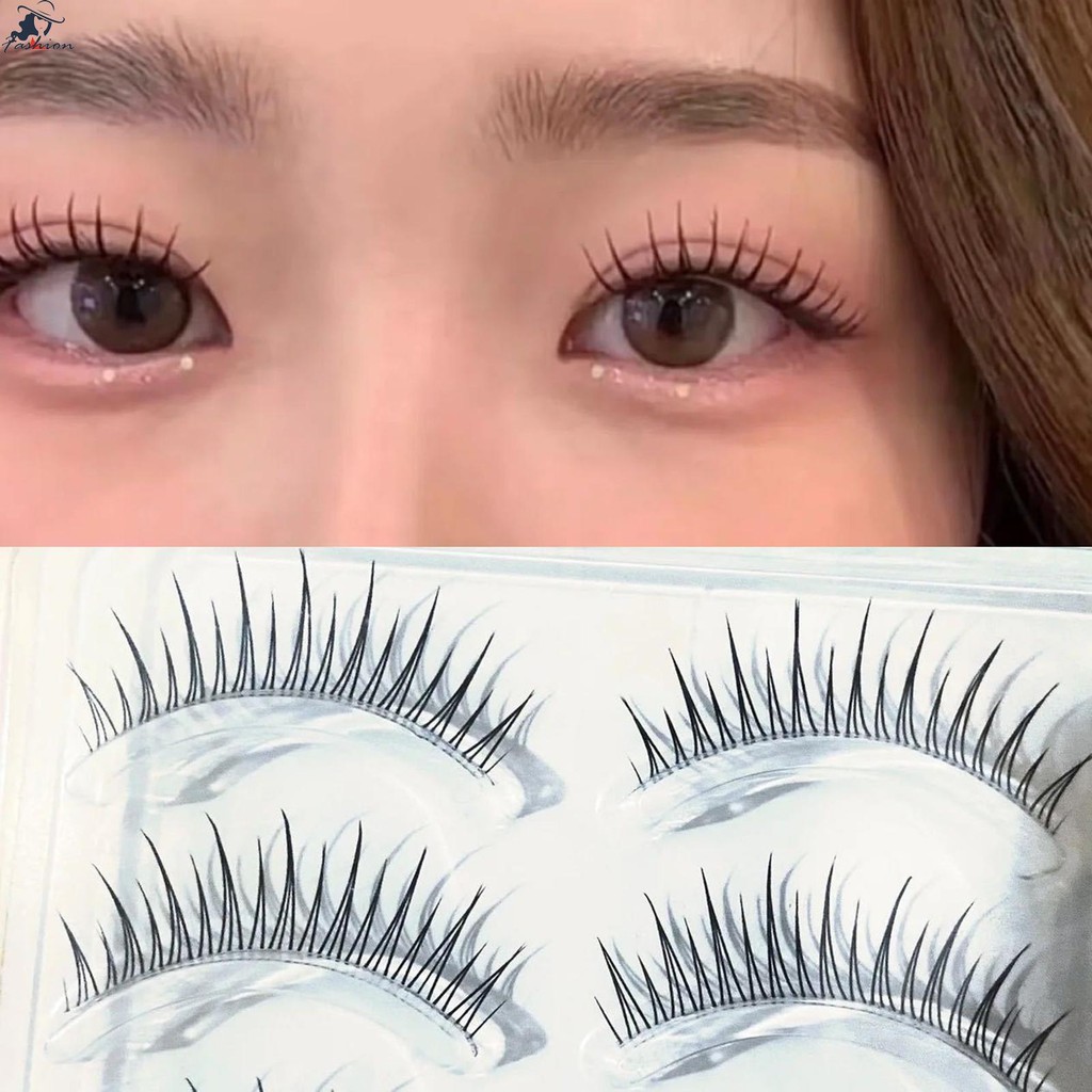 5 คู่ธรรมชาติดู Full Strip Lashes Soft Non Irritation Fluffy Lashes ...