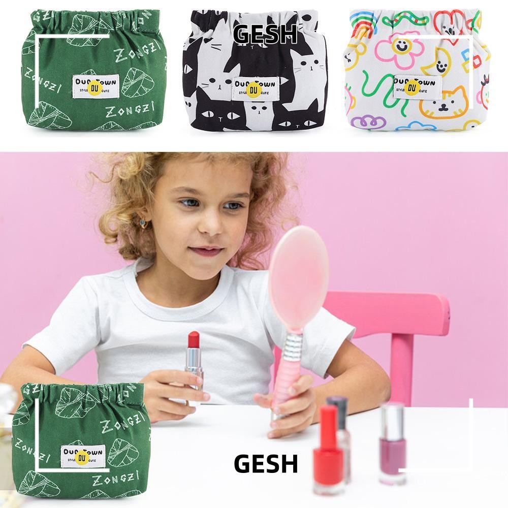 กระเป๋าเครื่องสำอางแบบนุ่มและเงินออโตเมทิก GESH, พิมพ์ลายสำหรับสตรี ...