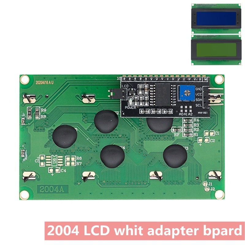 1/3PCS LCD2004 + I2C 2004 20x4 2004A สีฟ้า/สีเขียวหน้าจอ HD44780 ตัว ...