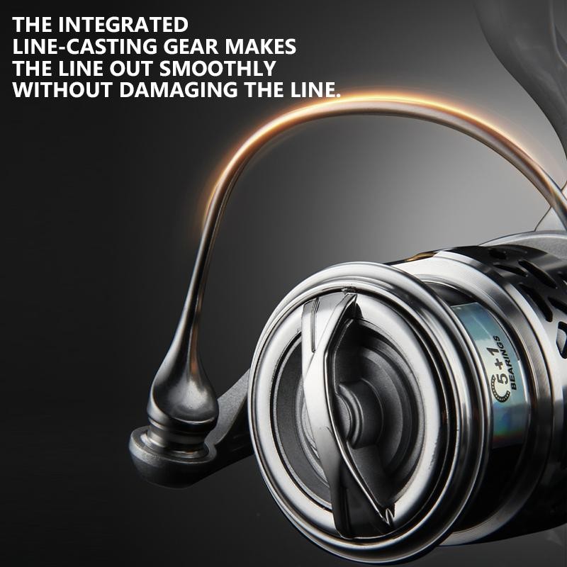 Mavllos Belugas สปินนิ่งเรียล 5.2:1 อัตราส่วนลาก 3 กก., Spool โลหะUltra Light 138g สำหรับ낚ษาปลาน้ำจืดและเทราท์