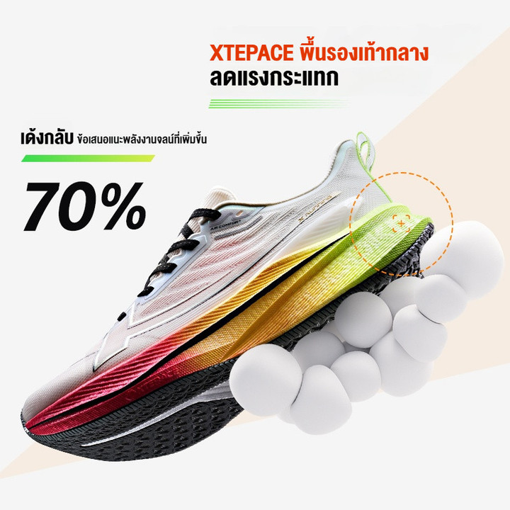 XTEP 2000KM 3.0 รองเท้าวิ่งสำหรับผู้ชาย ออกแบบมาเพื่อความทนทานและระบายอากาศดี มีระบบลดแรงกระแทก เหมาะสำหรับการออกกำลังกายกลางแจ้งในฤดูร้อน — รองเท้ากีฬา แบรนด์ Xtep ของแท้ 100% เช็คราคาจาก Shopee Lazada thumbnail 5