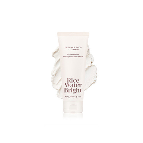 THE FACE SHOP Rice Water Bright Rice Bran Pore Peeling to Foam Cleanser ...