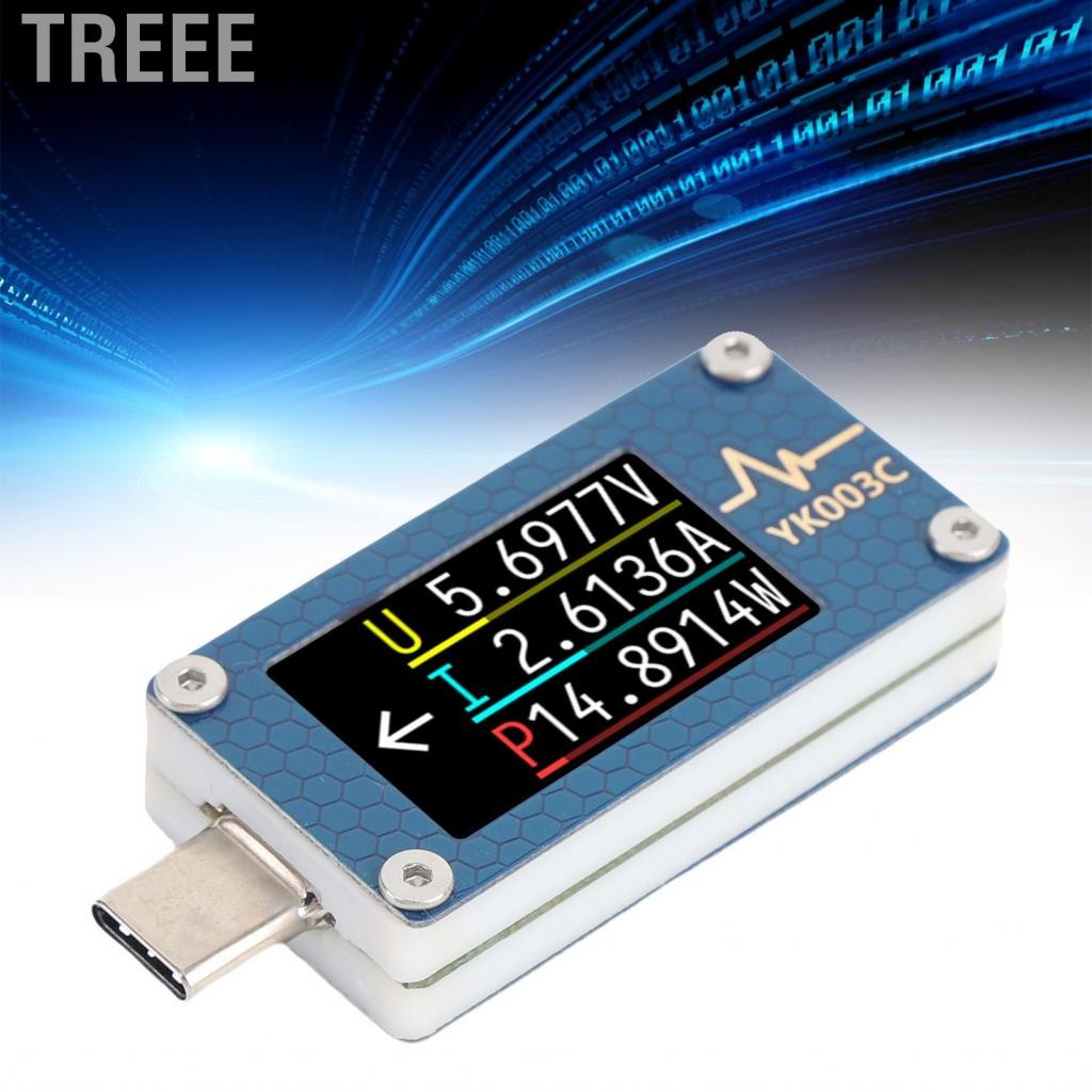 Treee Treee-th Eujgoov USB C Tester Multimeter แรงดันไฟฟ้ากระแสไฟฟ้า ...