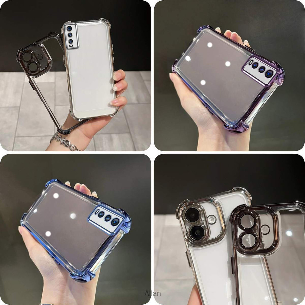 เคส vivo v2026 v2029 v2043 v2048 กรณี tpu ซิลิโคนสี่ด้านหนาป้องกันกรณี ...