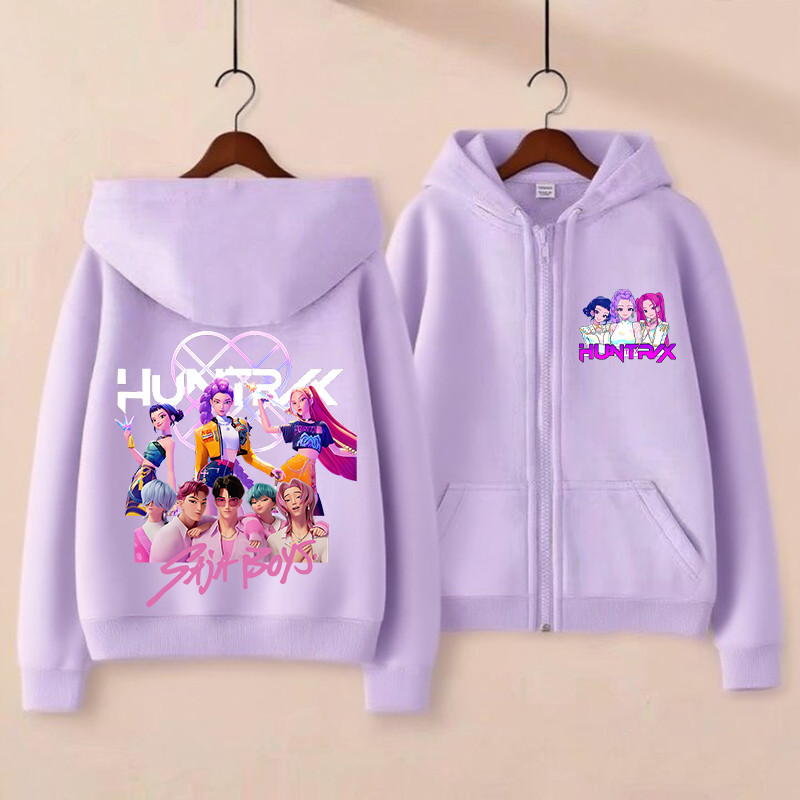 Kpop Demon hunter Hunttrix - K-Pop Demon Hunters Zipper Jacket Anime ...