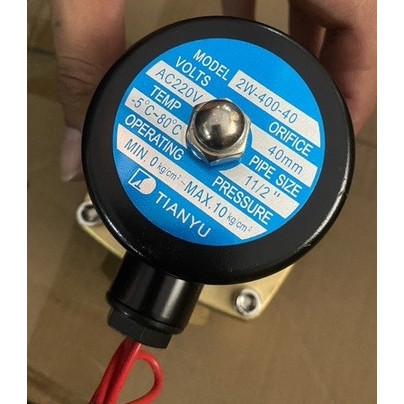 งานแท้ MODEL:2W-400-40 SOLENOID VALVE โซลินอยด์วาล์วทองเหลือง ขนาด 1 1/ ...