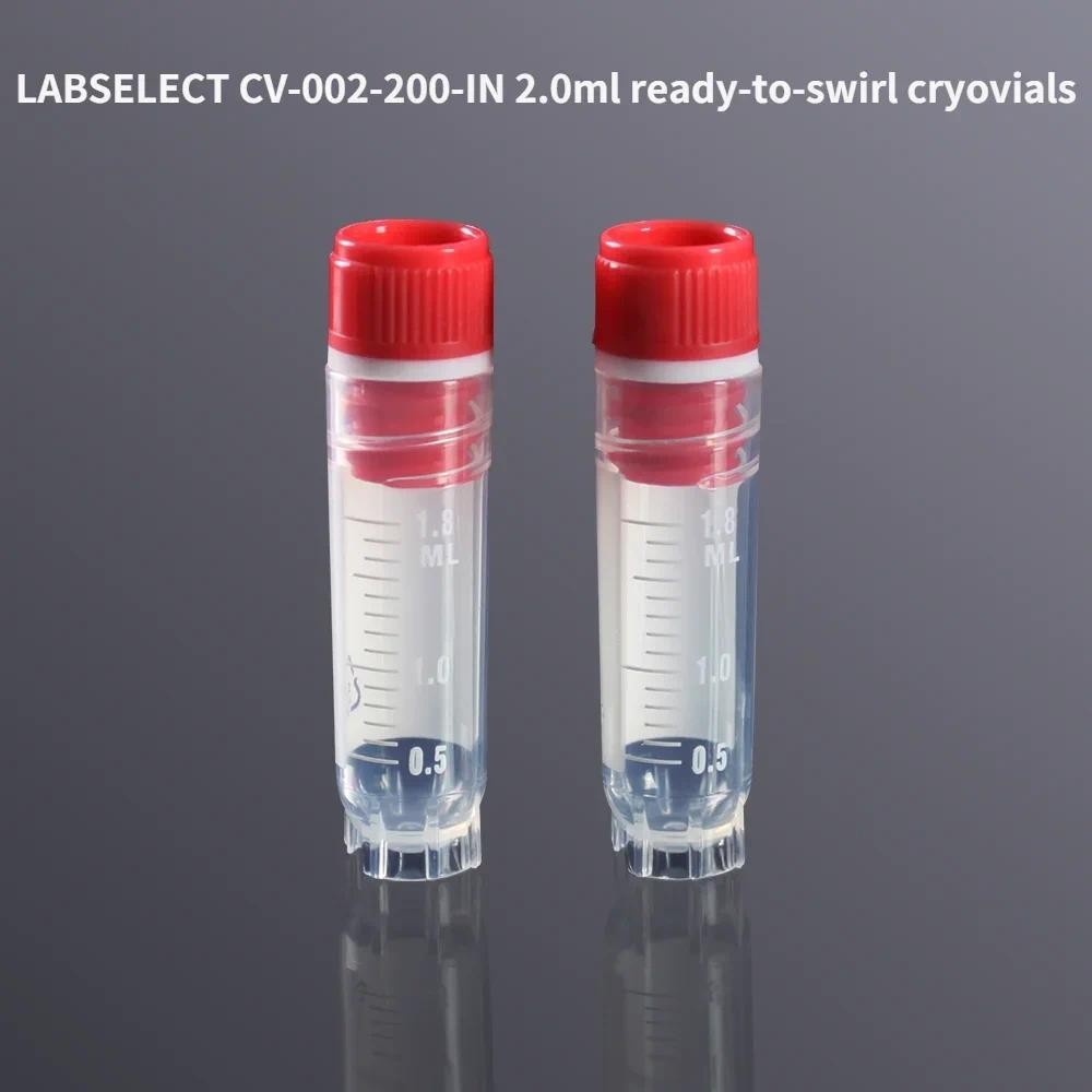 50 ชิ้น LABSELECT Lab PP เซลล์ Cryopreservation Tube 2.0ml ฆ่าเชื้อ ...