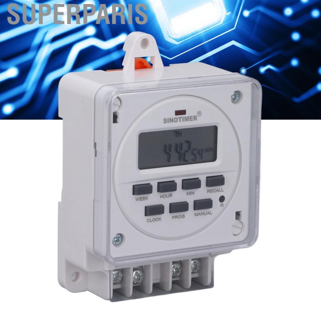 Superparis Superparis-th Digital Timer Switch การสอบเทียบเวลาอัตโนมัติ ...
