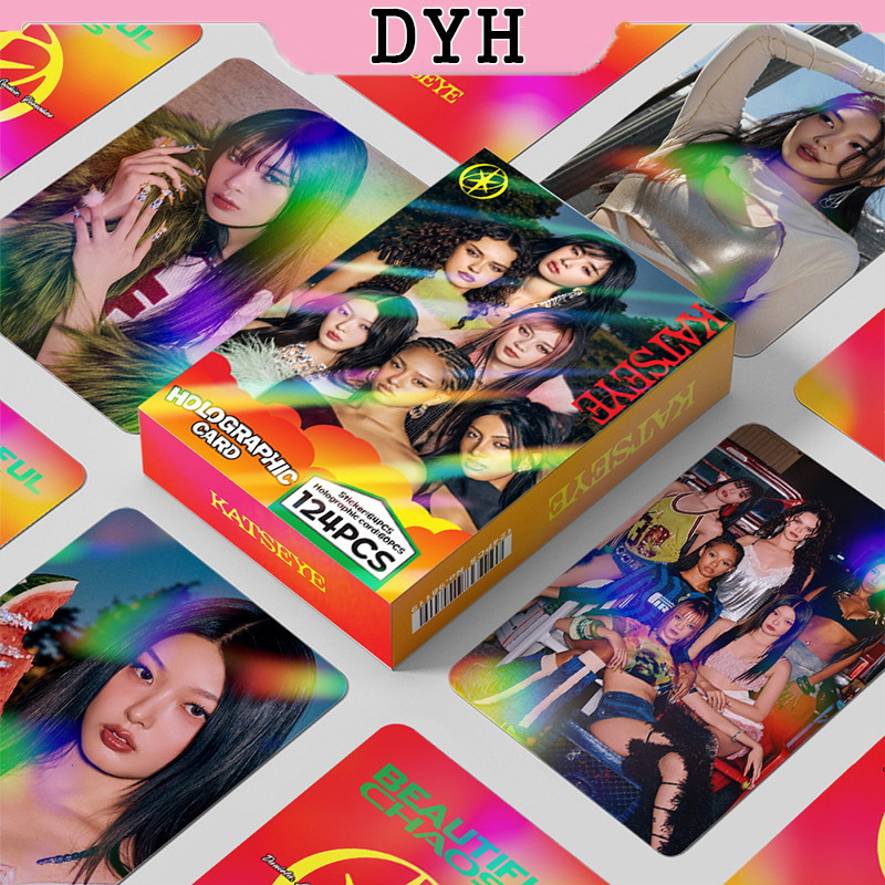 124 ชิ้น/กล่อง KATSEYE Photocards Manon Holographic LOMO Card Sophia ...