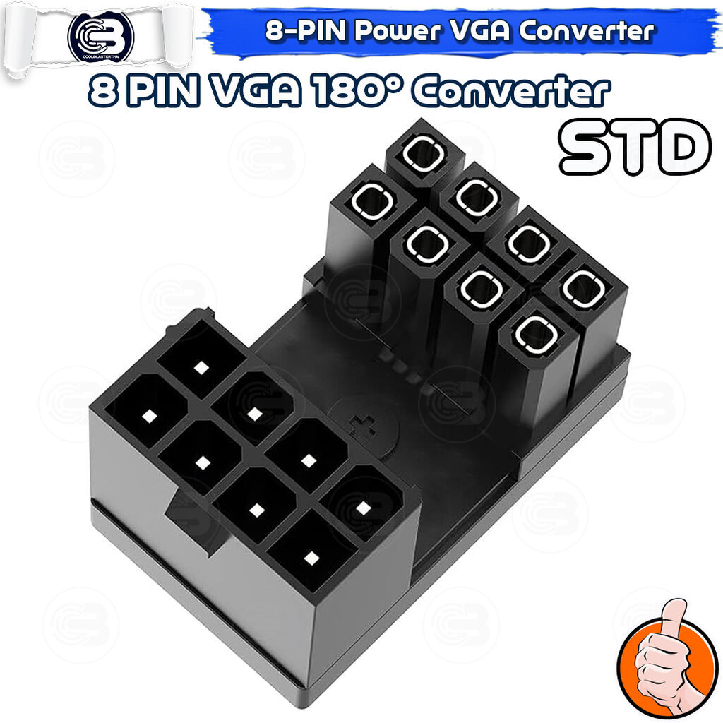 [CoolBlasterThai] Cable Management GPU 8 Pin U-TURN 180 Degree ...