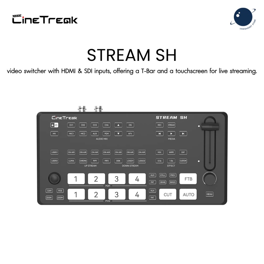 CineTreak STREAM SH Video Switcher ระดับมืออาชีพเพื่อการผลิตรายการ Live ...