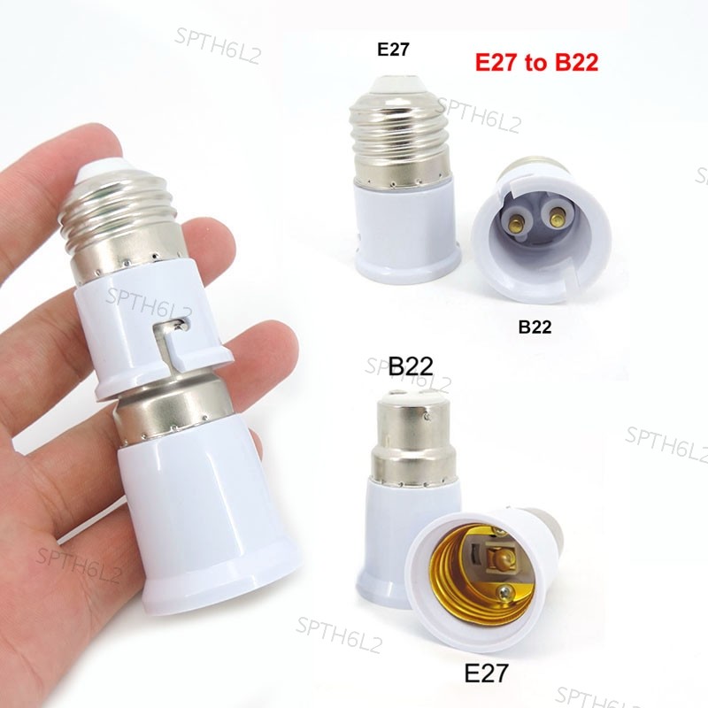 โคมไฟ Led ฐานซ็อกเก็ต Converter B22 ถึงสกรู E27 ถึง B22 หลอดไฟ Adaptor ...