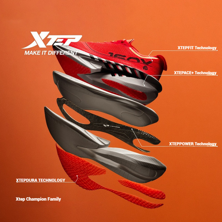 XTEP 160X 7.0 รองเท้าวิ่งสำหรับผู้หญิง มาพร้อมแผ่นคาร์บอนและระบบดูดซับแรงกระแทกดีเยี่ยม — รองเท้ากีฬา แบรนด์ Xtep ของแท้ 100% เช็คราคาจาก Shopee Lazada thumbnail 2