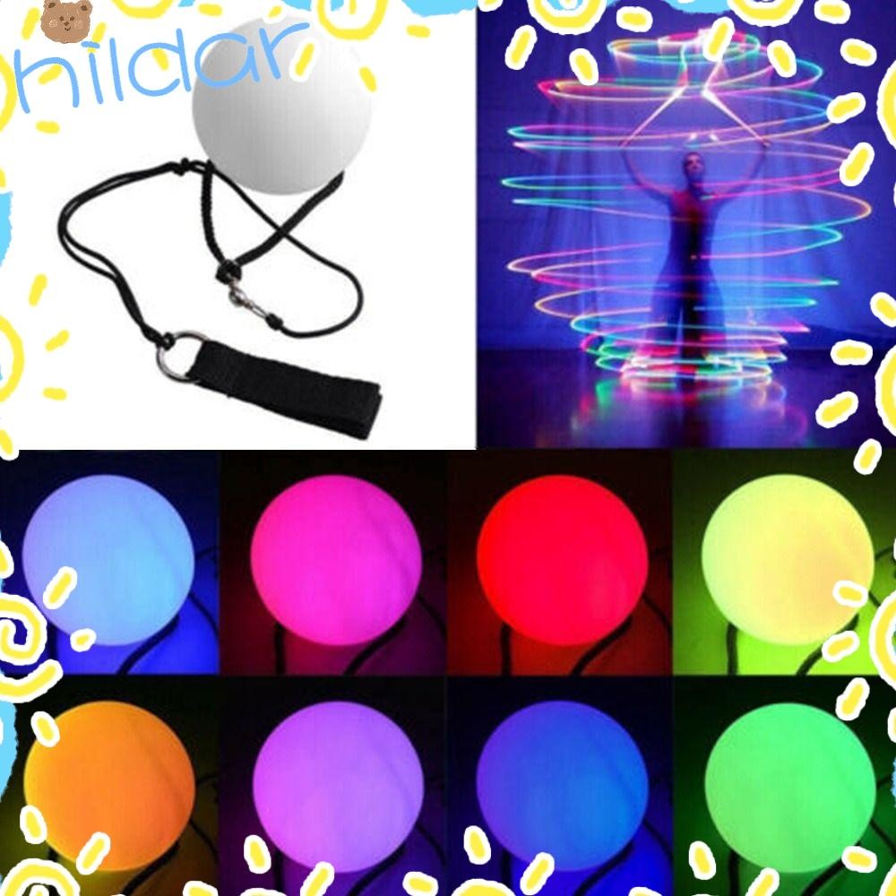 HLAR 1/2/4PCS Light Emitting ของเล่น Belly Dance Hand Props LED POI โยน ...