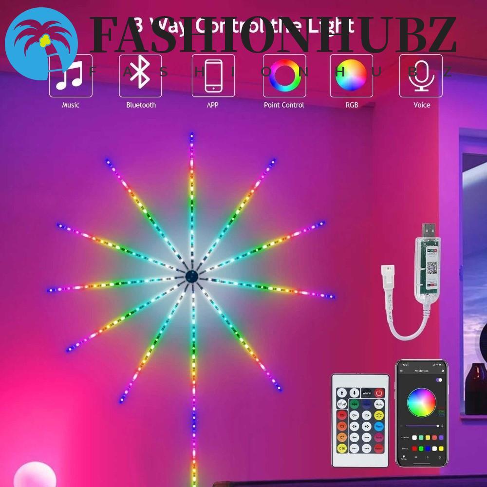 FASHIONHUBZ ไฟพลุ LED Strip, Music Sound Sync บลูทูธ APP ควบคุม RGBIC ...