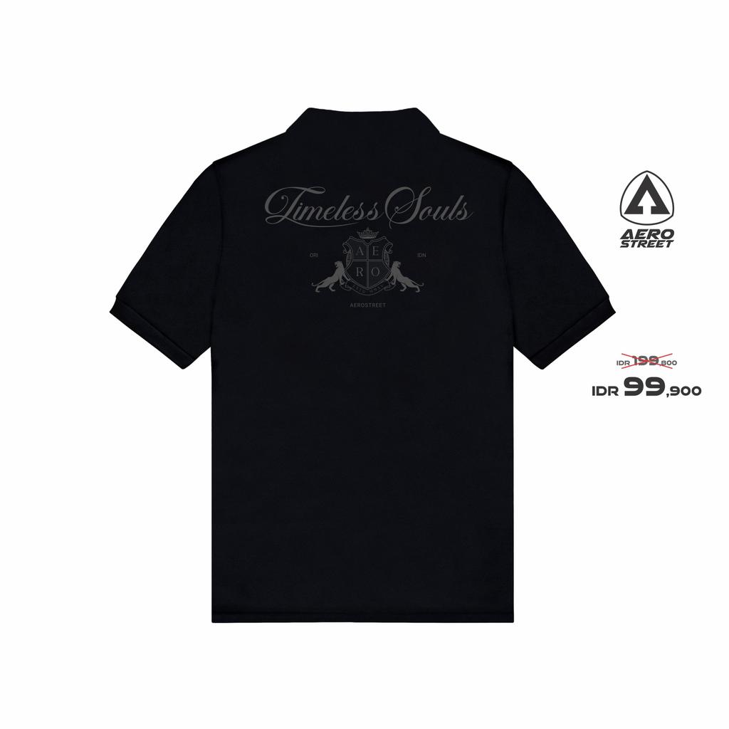 เสื้อโปโล Aerostreet Timeless Souls Black Man เสื้อโปโล QFA2 | Shopee ...
