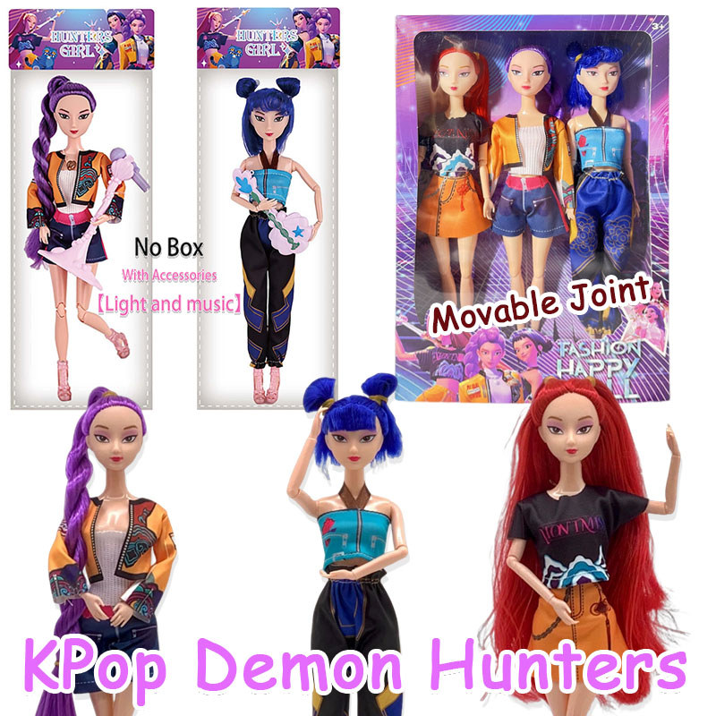 Huntrix KPop Demon Hunters Rumi Zoey พร้อมตุ๊กตาแสงและดนตรี Mira ...