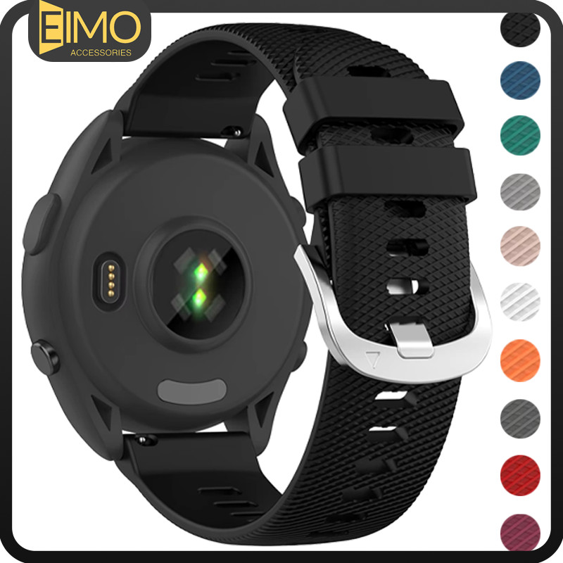 Cinturino in silicone da 20mm 22mm per Garmin Vivoactive 4 3 Music Venu Sq 2 Plus cinturino per Forerunner 245 645 55 158/Vivomove 3 braccialetto  1511